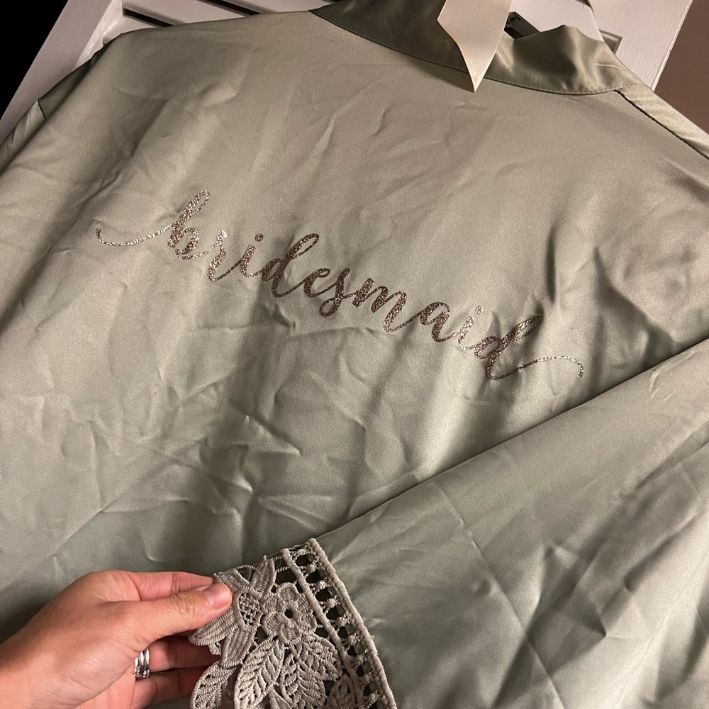 Sage bridesmaid robe